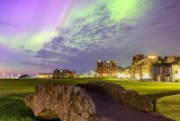Image called ‘The Keeper’s Lights’ – a breathtaking photo of the Aurora Borealis over the Old Course in St Andrews.